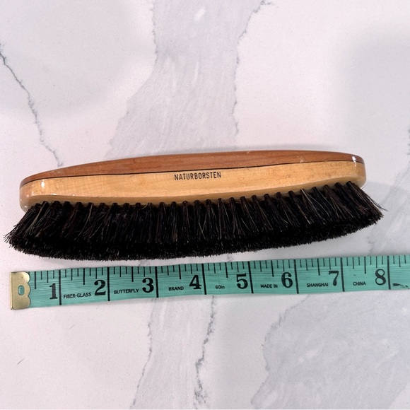 Vintage Habberdasher’s Boar Bristle Clothing Brush and Travel Hanger - Picture 6 of 13